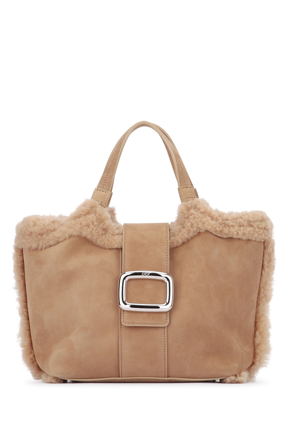 Roger Vivier Mano Shoulder Bag — Beige