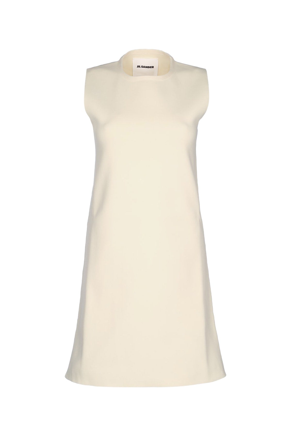 Jil Sander Sleeveless Shift Dress — Beige