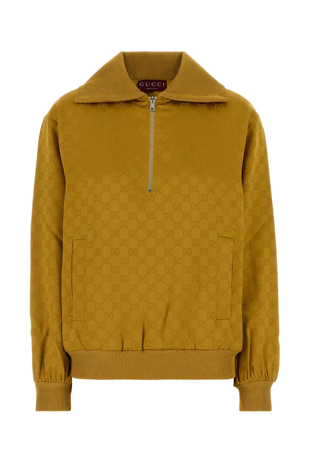 Chaqueta de mezcla de viscosa con monograma GG de Gucci — Amarillo