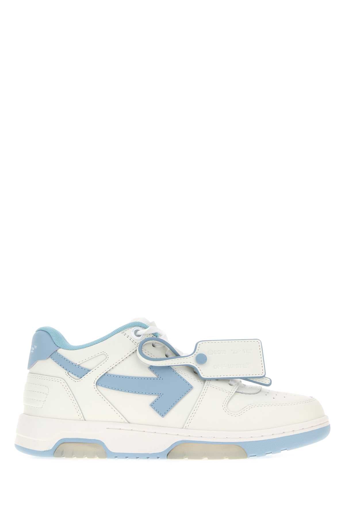 Off-White Colour-Block Low-Top Sneakers — White
