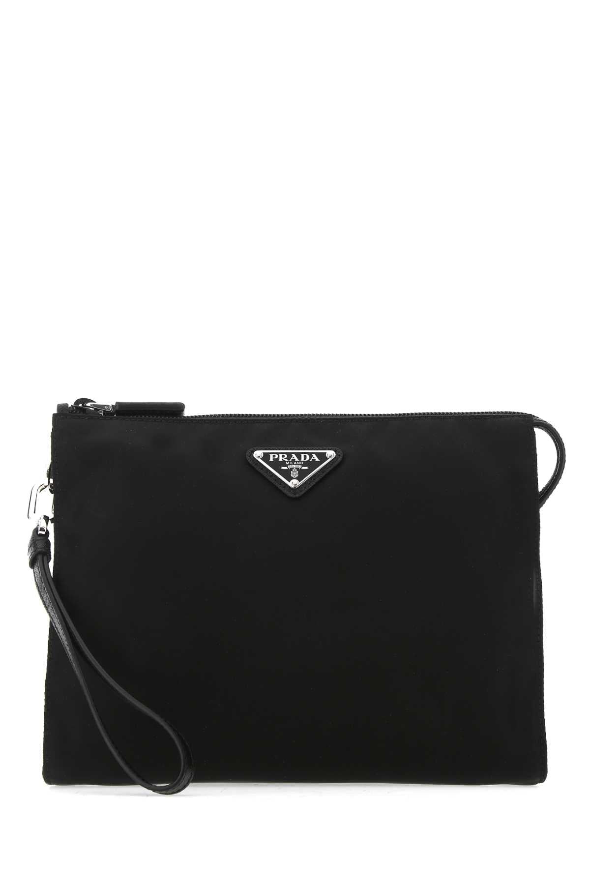 Prada Re-Nylon Clutch — Black