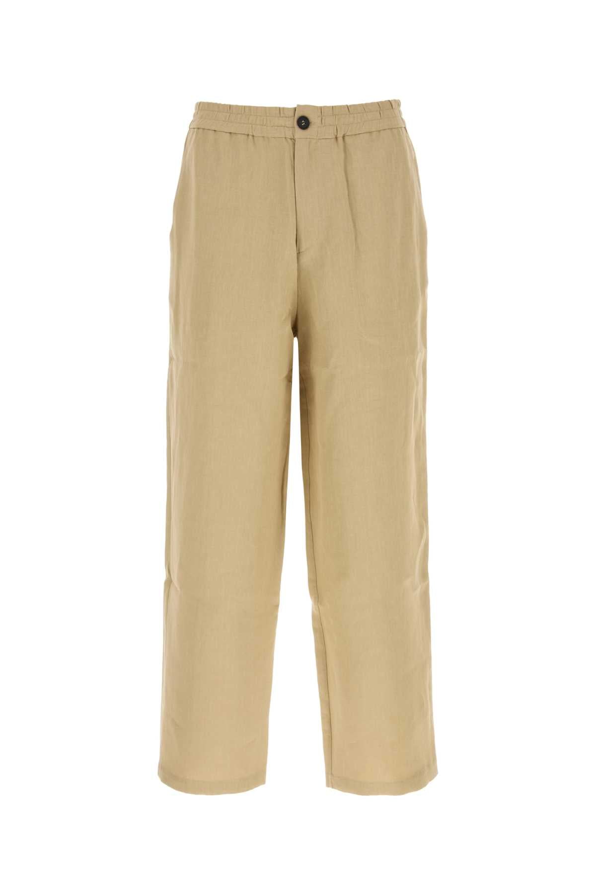 Le Kasha Organic Linen Trousers — Beige