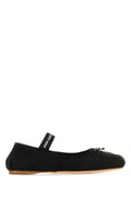 Miu Miu Satin Ballet Flat — Black