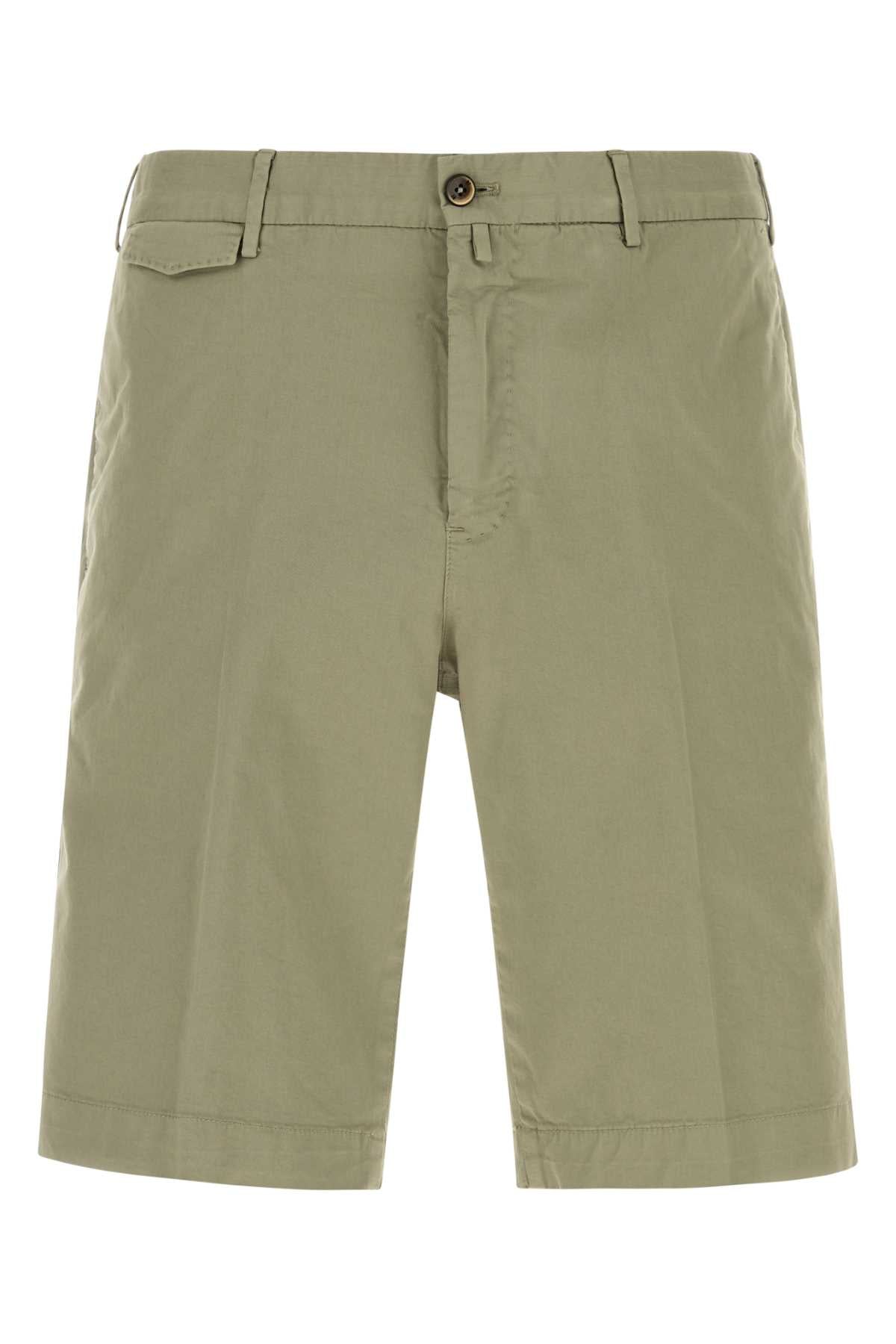 Pt Torino Stretch Cotton Bermuda Shorts — Green