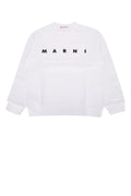 Marni Kids Logo-Embroidered Cotton Sweatshirt — White
