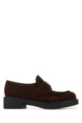 Prada Suede Monk Strap Loafer — Brown