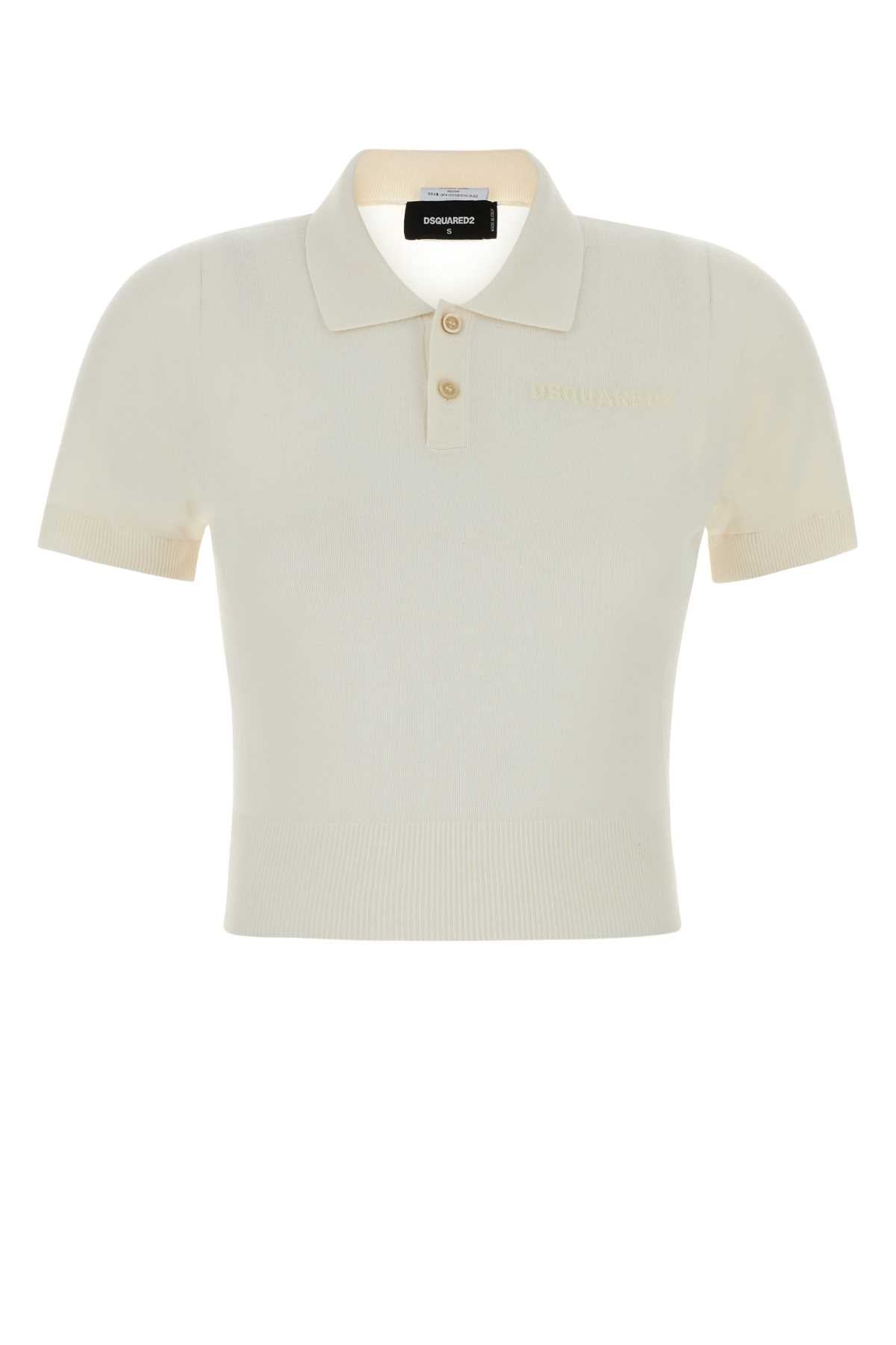 Dsquared2 Knit Polo Shirt — White