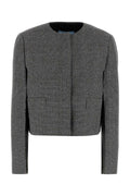 Prada Glencheck Blazer — Gray