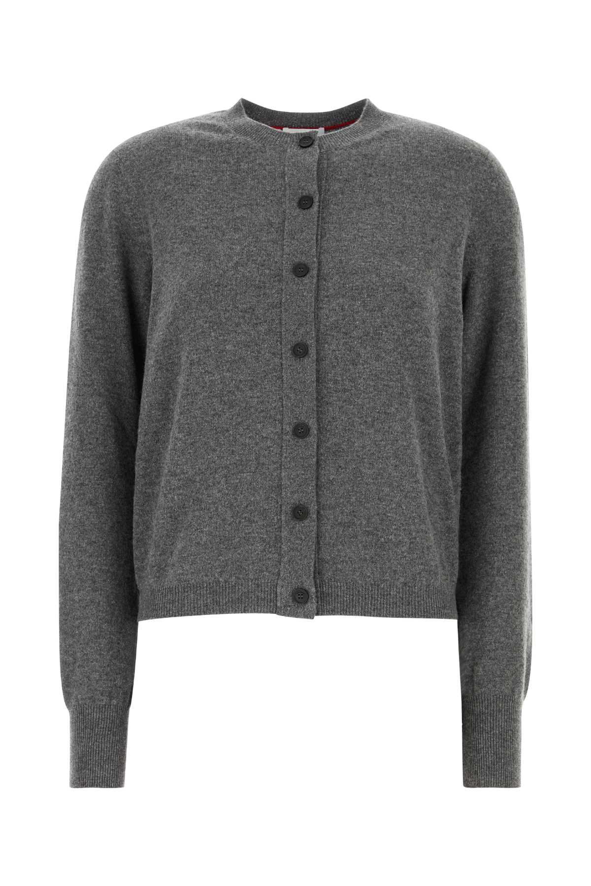 Ferragamo Girocollo Cardigan — Gray
