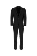 Dolce & Gabbana Stretch Wool Pant Suit — Black