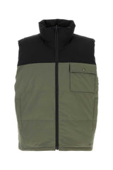 Men's Down Jacket Green Polyester Elastane