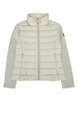 Boys' Quilted Wool-Blend Down Jacket Beige Collar Polyamide