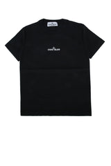 Boys' Logo-Embroidered T-Shirt Black Cotton
