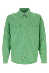 Men's Shirt Green Cotton