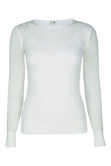 Women's Tricot Sweater White