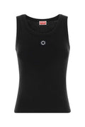 Women's Boke Tank Top Black Cotton Elastane Sweater
