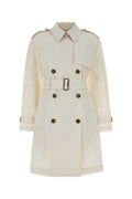 Women's Ivory Cotton Belgravia Trench Coat Seashellwhite Exterior
