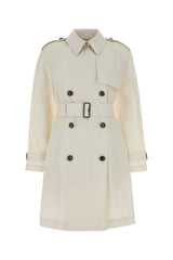 Women's Ivory Cotton Belgravia Trench Coat Seashellwhite Exterior