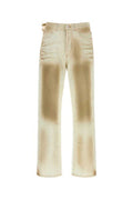 Men's Flattone Jeans Beige Cotton