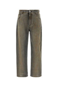 Men's Washed Cotton Jeans Brown