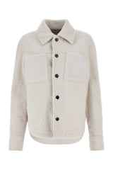 Women's Shirt Beige Lamb Fur