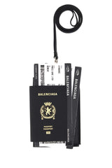 Men's Phone Wallet Black Leather