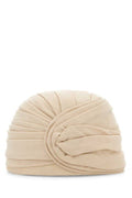 Women's Turbante Wool Turban Beige Virgin Winter Hats