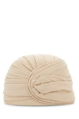 Women's Turbante Wool Turban Beige Virgin Winter Hats