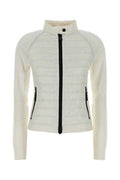 Women's Quilted Hybrid Knit Down Jacket White Collar Polyamide