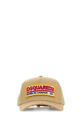 Men's Cap Logo-Embroidered Cotton Baseball Beige