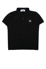 Boys' Polo Black Elastane Cotton
