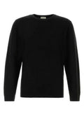 Men's Crew Neck Sweater Black Organic Cotton