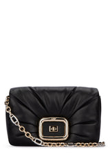 Women's Shoulder Bag Black Nappa Dream Heavy