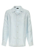 Men's Jacquard Shirt Blue Silk