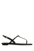Women's Leather Thong Sandal Black