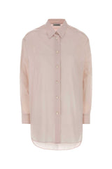 Women's Lightweight Cotton Muslin Shirt Pink
