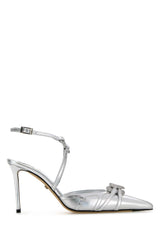 Women's Mach&mach Heart Heel Silver Nappa Leather