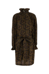 Women's Paisley-Patterned Silk Dress Navy