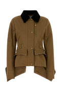 Women's Cotton Jacket With Velvet Collar Caramel Tcotton Dtcotton Fcotton