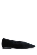 Women's Minimalist Flat Black Velvet