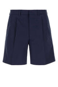 Men's Cotton Poplin Bermuda Shorts Navy Bermudas