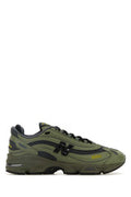 Unisex Multicolor Rubber And Mesh 1000 Sneakers Darkolivine