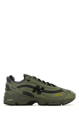Unisex Multicolor Rubber And Mesh 1000 Sneakers Darkolivine