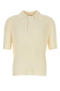 Men's Napoli Polo Shirt Cream Organic Linen