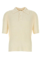 Men's Napoli Polo Shirt Cream Organic Linen