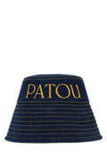 Women's Logo-Embroidered Denim Bucket Hat Navy Pes