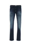 Men's Stretch Denim Jeans Blue Cotton Elastane