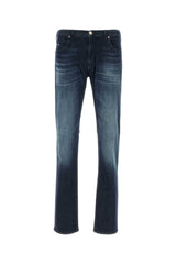 Men's Stretch Denim Jeans Blue Cotton Elastane