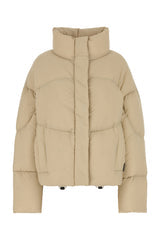 Women's Down Jacket Beige Papadding Feather