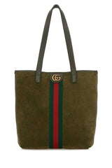 Men's Ophidia Tote Green Suede